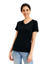 METARINO 100% Merino Wool Women's V Neck T-Shirt