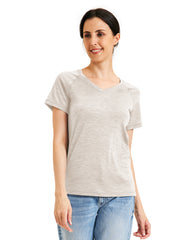 METARINO 100% Merino Wool Women's V Neck T-Shirt