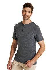 METARINO Men's Merino Wool Henley T-Shirt