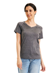 METARINO 100% Merino Wool Women's V Neck T-Shirt