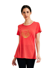METARINO Merino Wool Women Printed T-Shirt