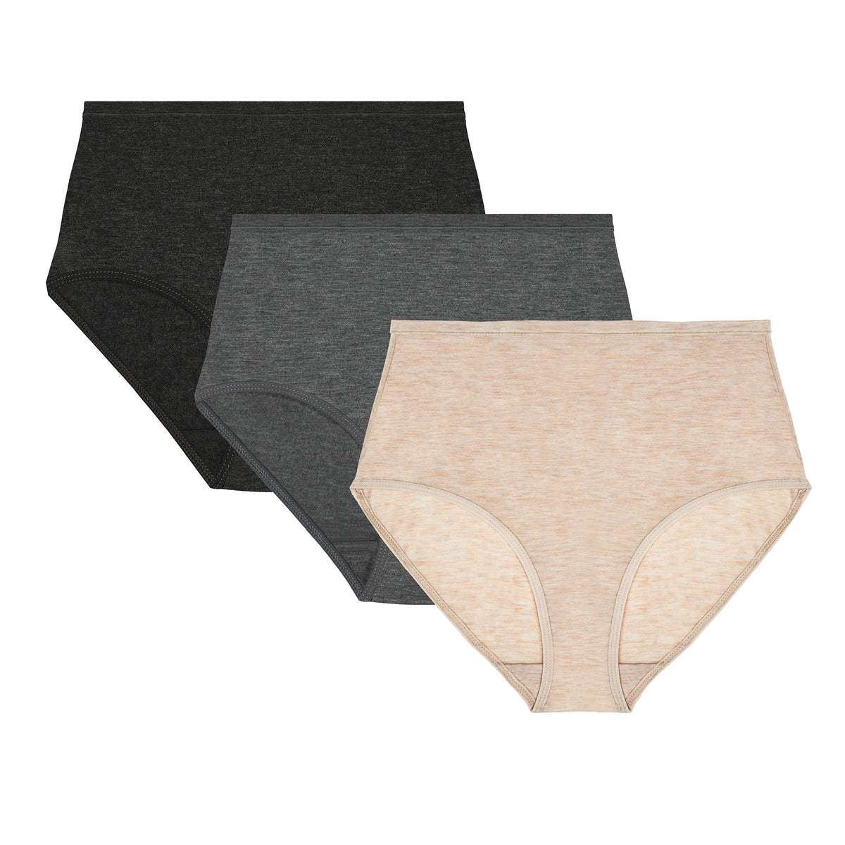 METARINO Women's High Waisted Active Briefs 3 Pack